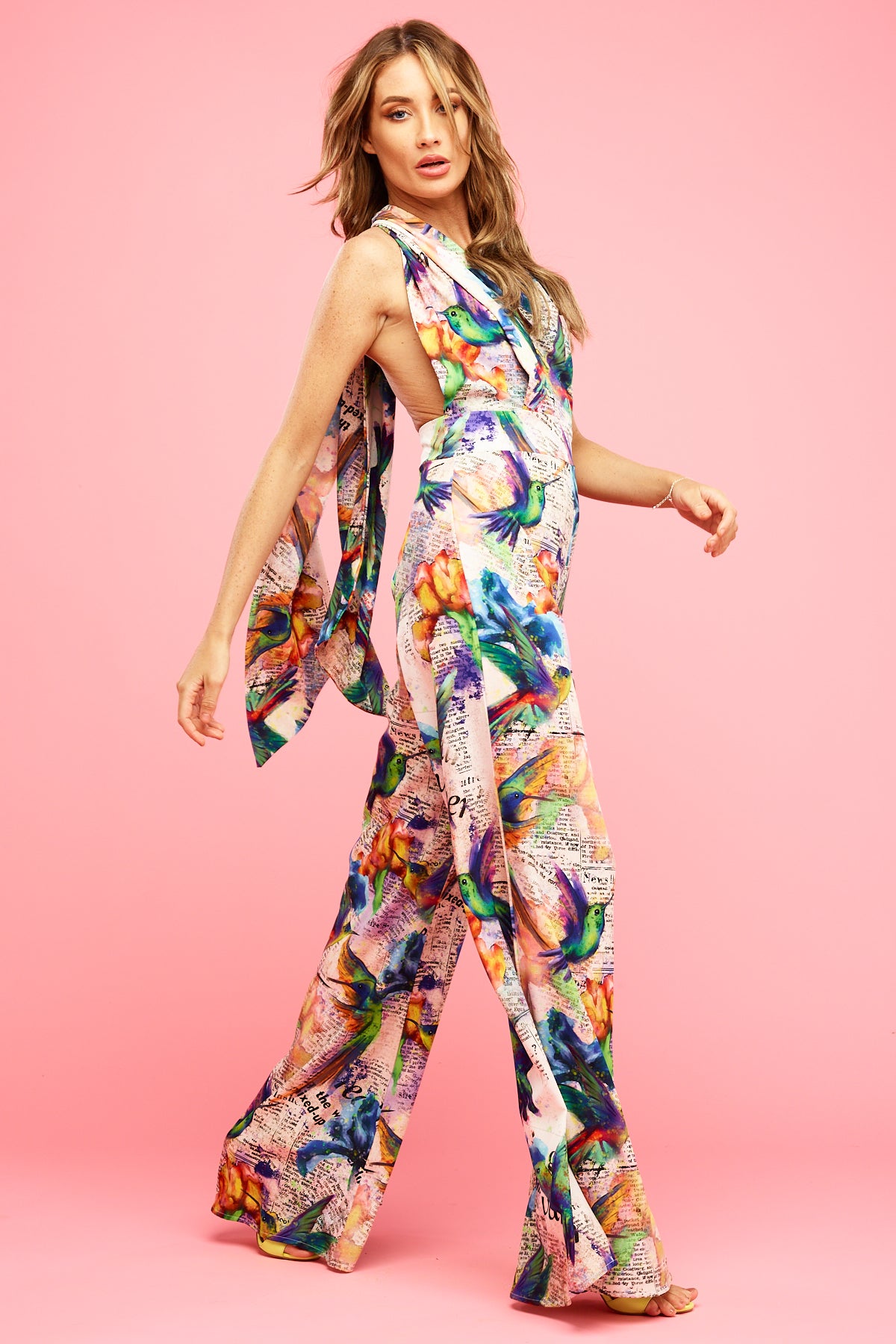 Gia Trousersuit Hummingbird Print