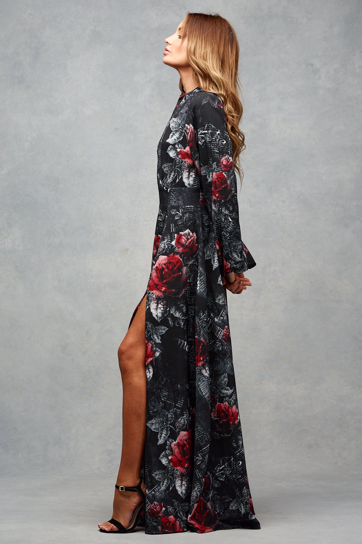 Maggie Maxi Midnight Rose Print