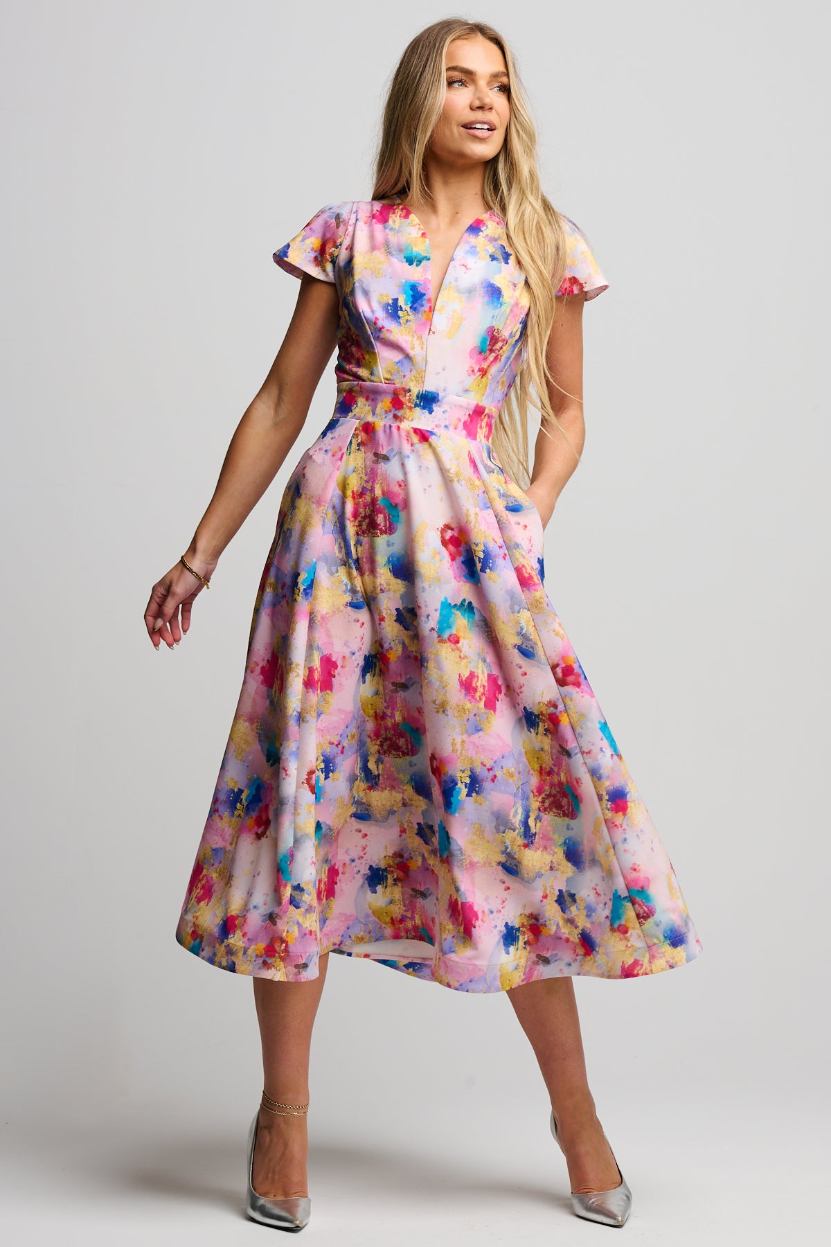 Nova Midi Pink Print