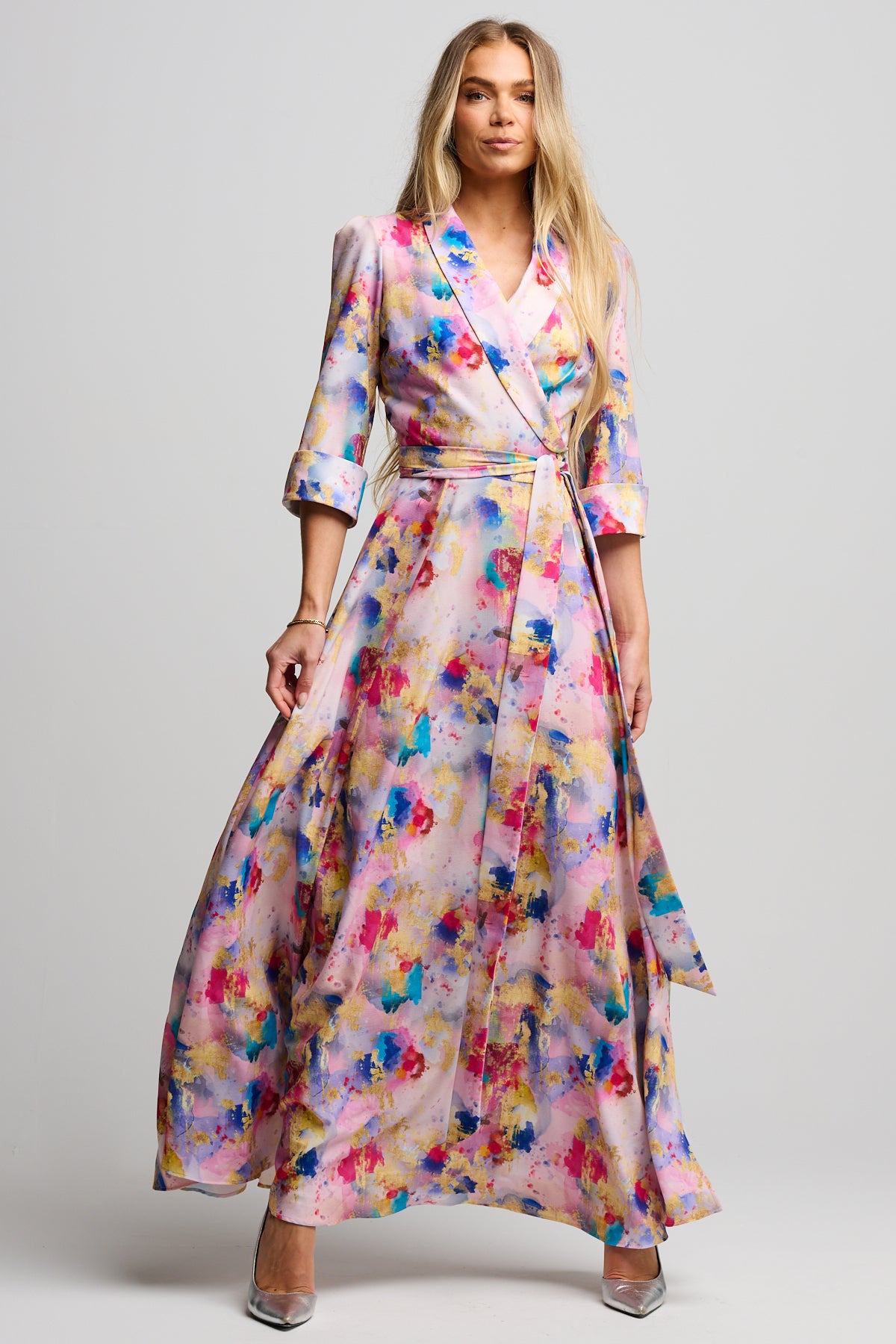 Noah Maxi Dress Pink Print