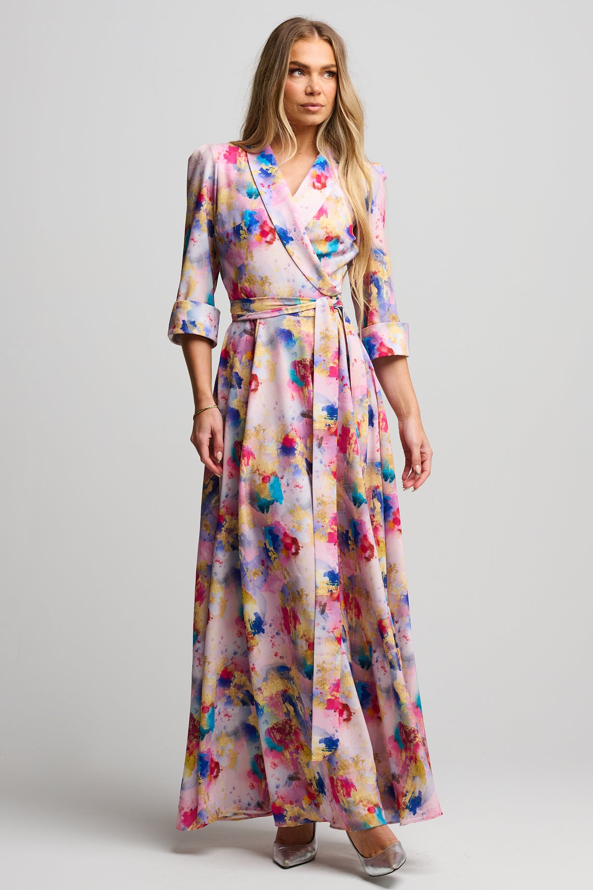 Noah Maxi Dress Pink Print