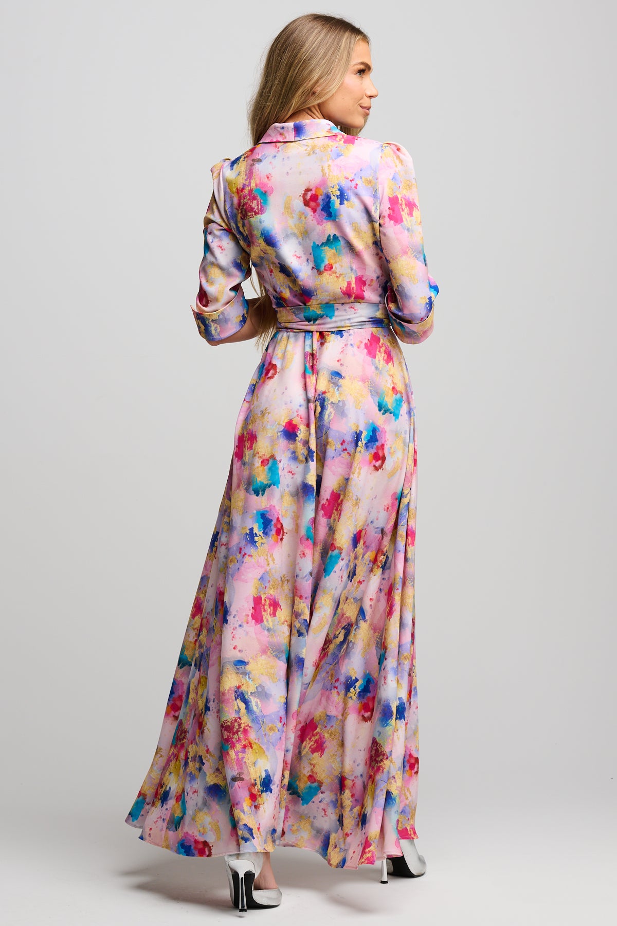 Noah Maxi Dress Pink Print