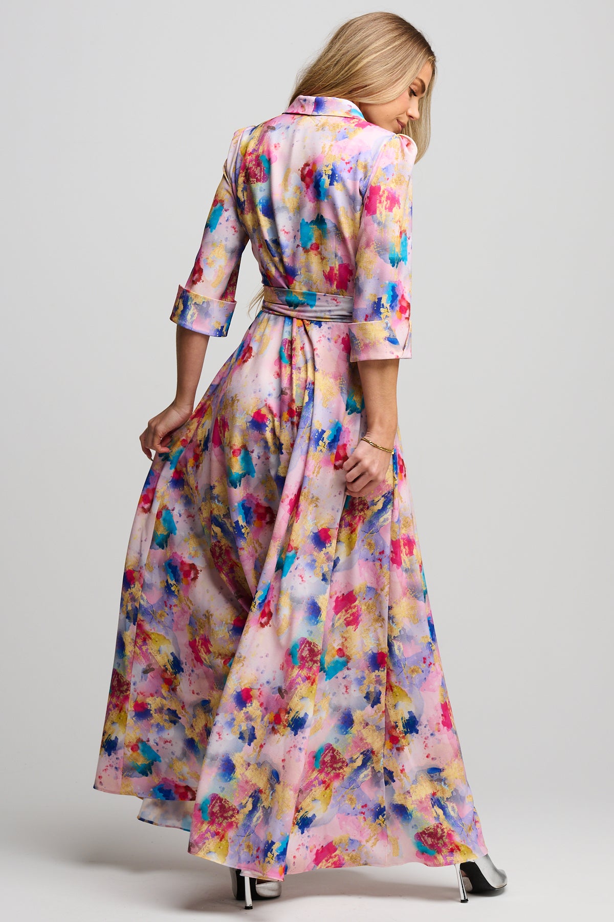 Noah Maxi Dress Pink Dreamscape Print