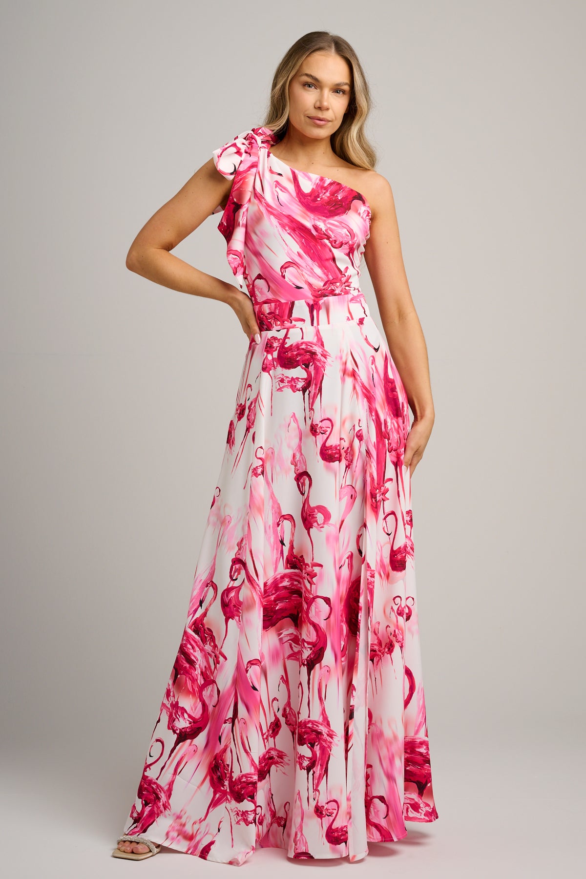 Valencia Maxi Dress Raspberry Flamingo