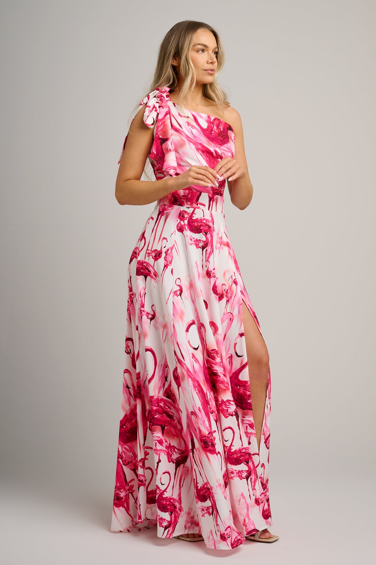 Valencia Maxi Dress Raspberry Flamingo