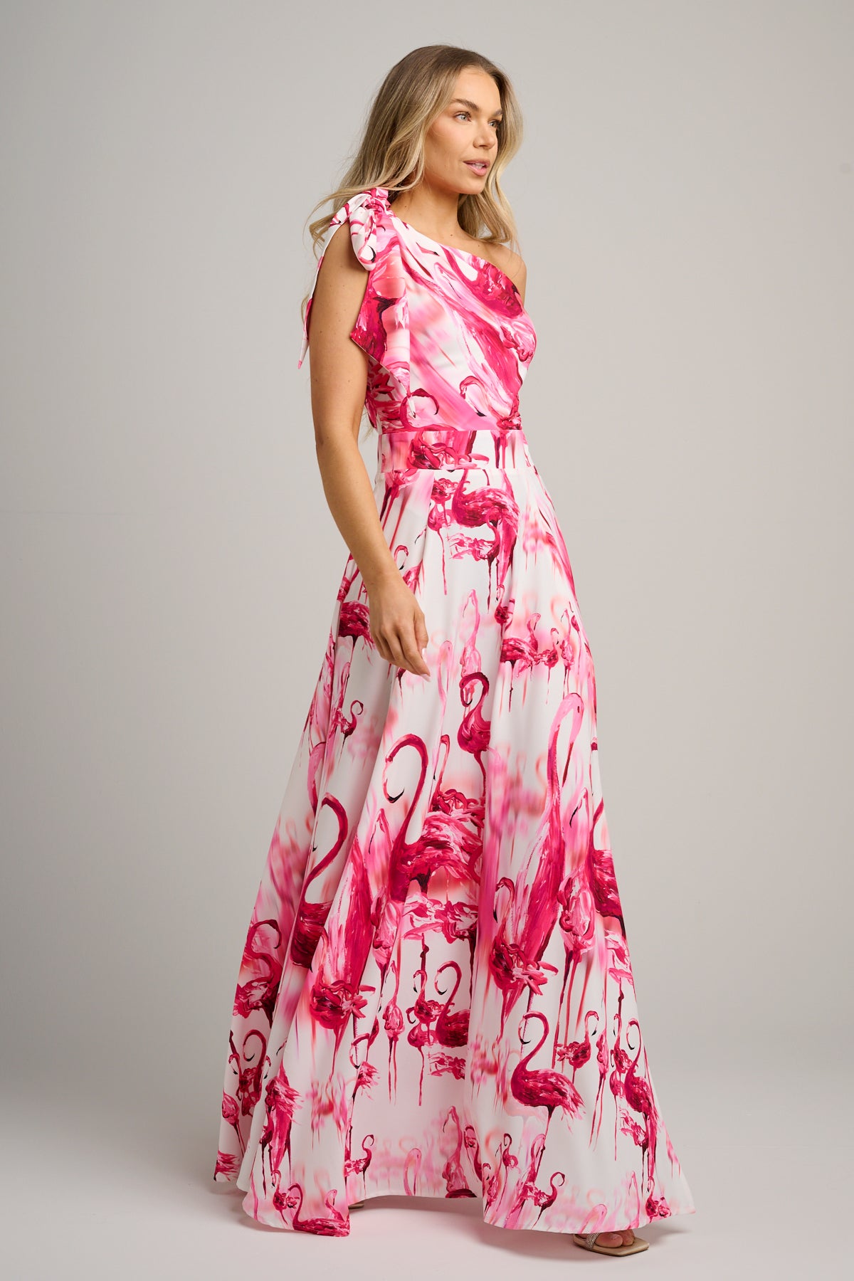 Valencia Maxi Dress Raspberry Flamingo