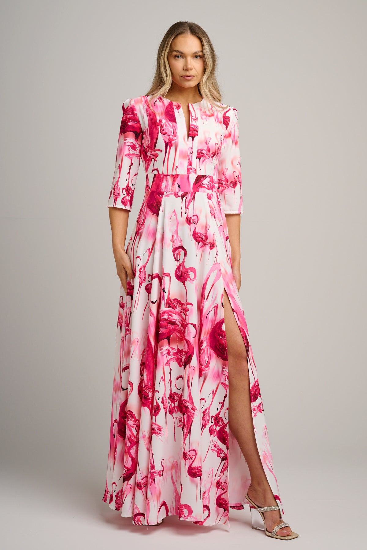Eleanor Maxi Dress Raspberry Flamingo