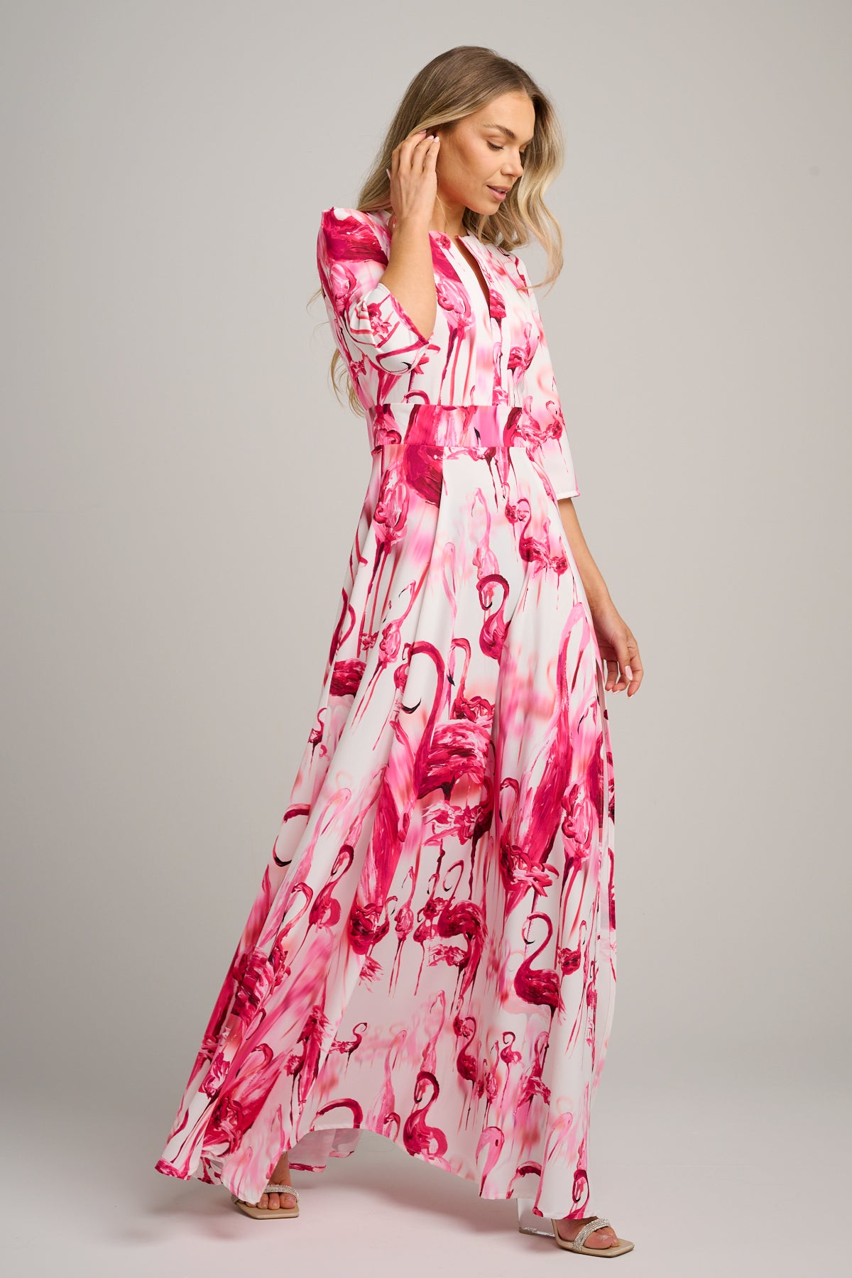 Eleanor Maxi Dress Raspberry Flamingo