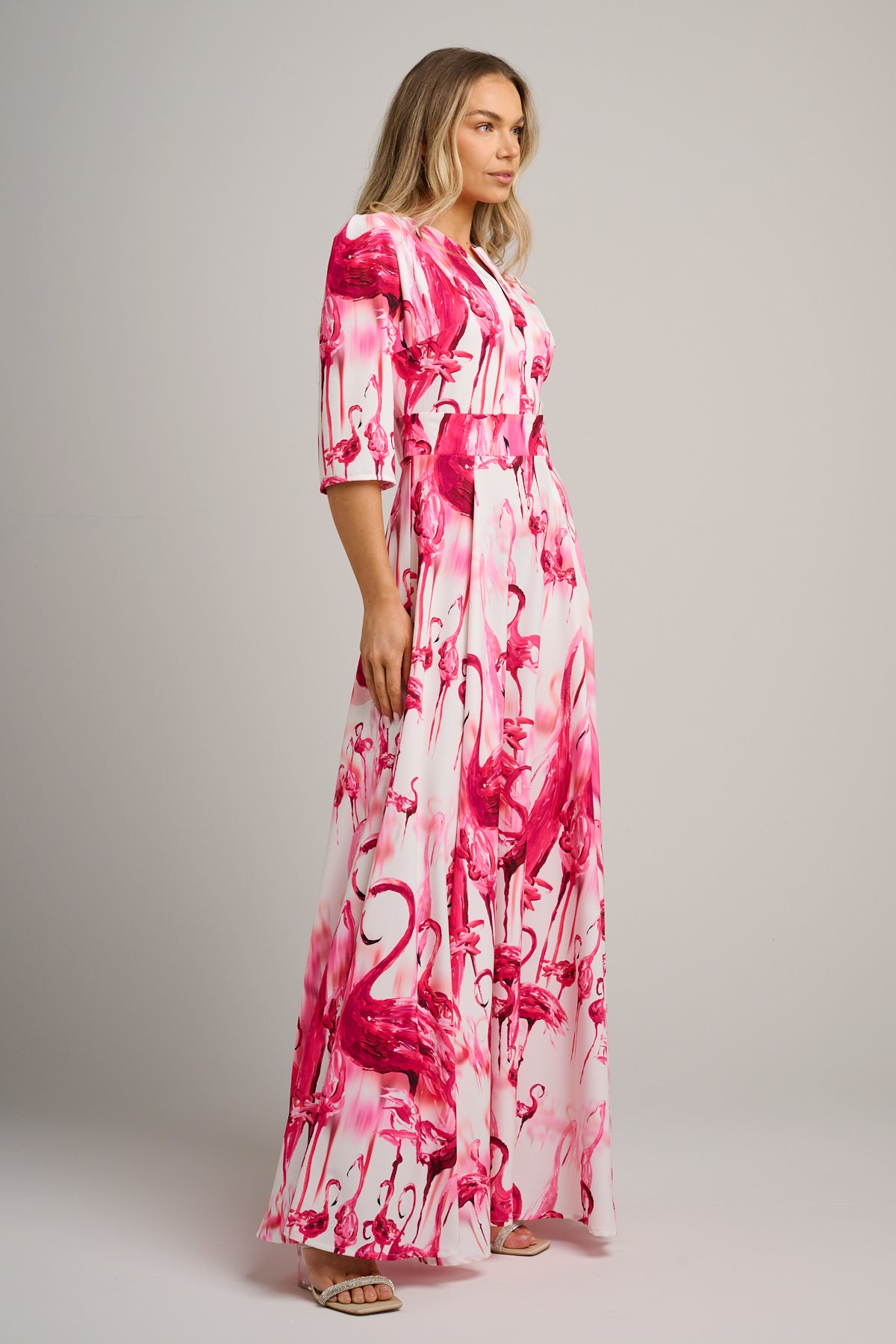 Eleanor Maxi Dress Raspberry Flamingo