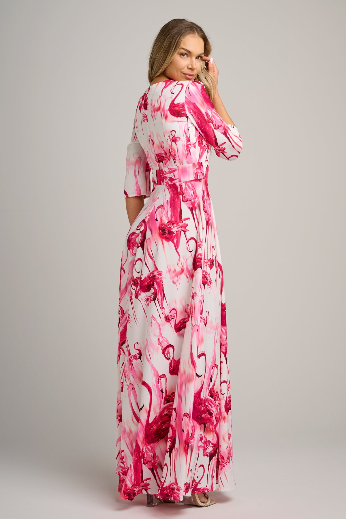 Eleanor Maxi Dress Raspberry Flamingo