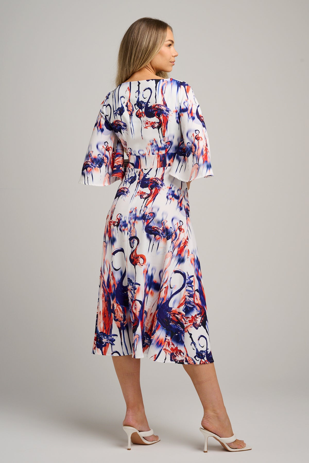 Alina Midi Dress Flamingo