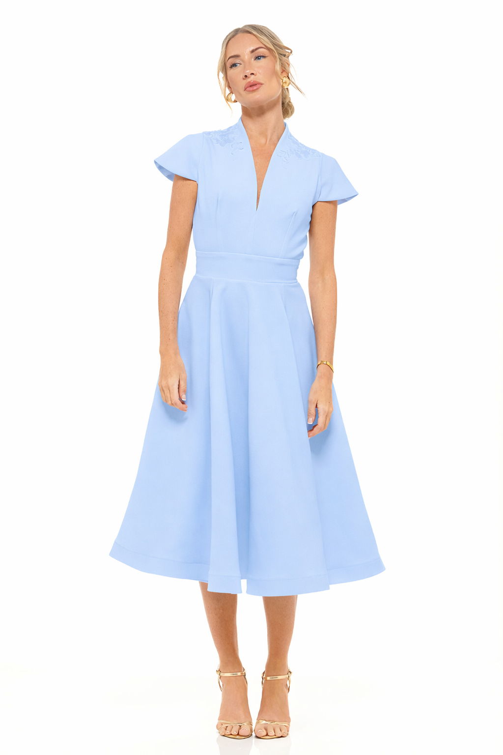 Daisy Midi Dress Artic Blue