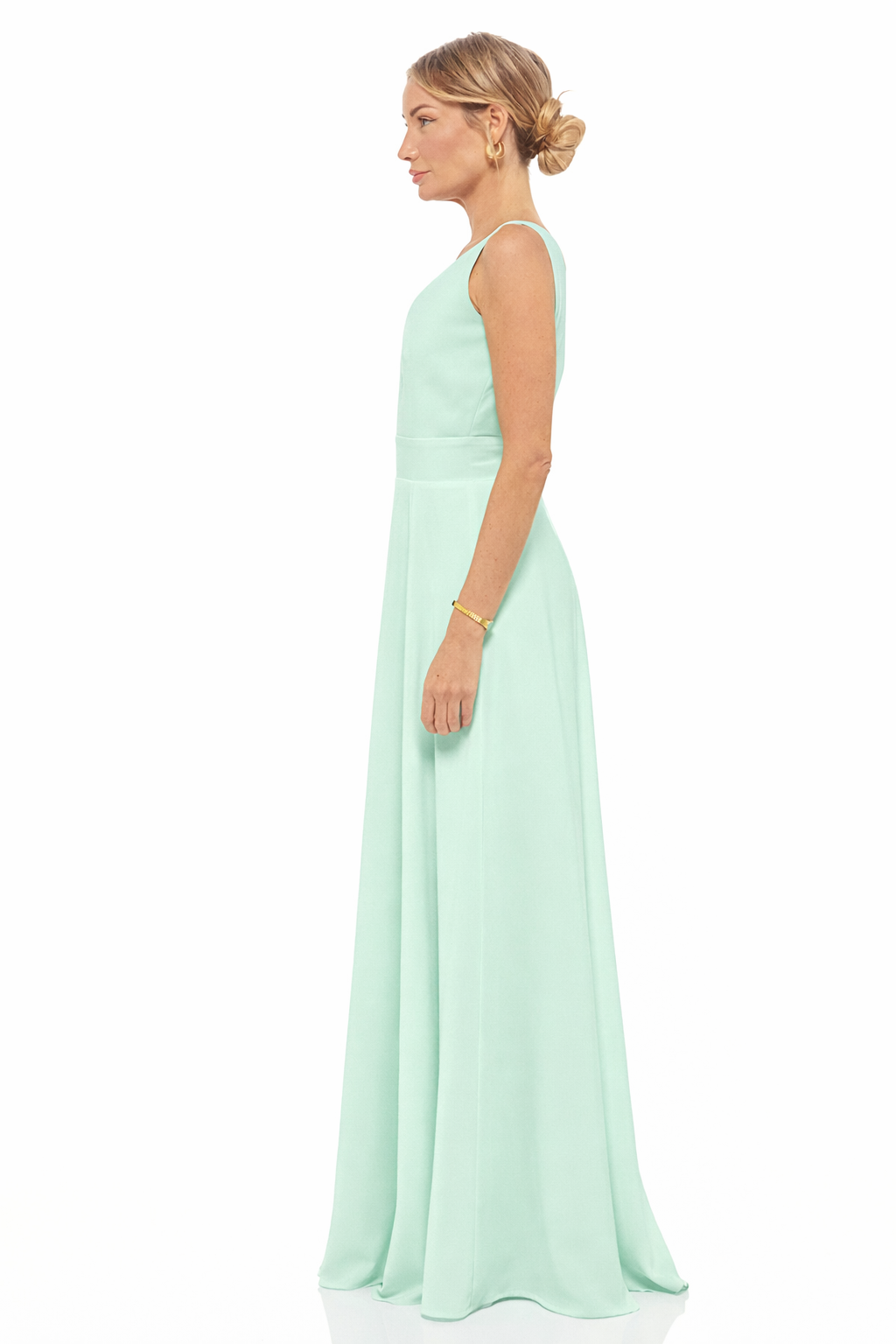Eva Bow Maxi Dress Mint Ice