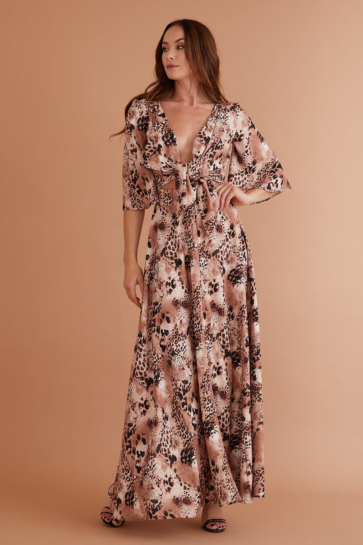 Esme Maxi Rosy Panther Print