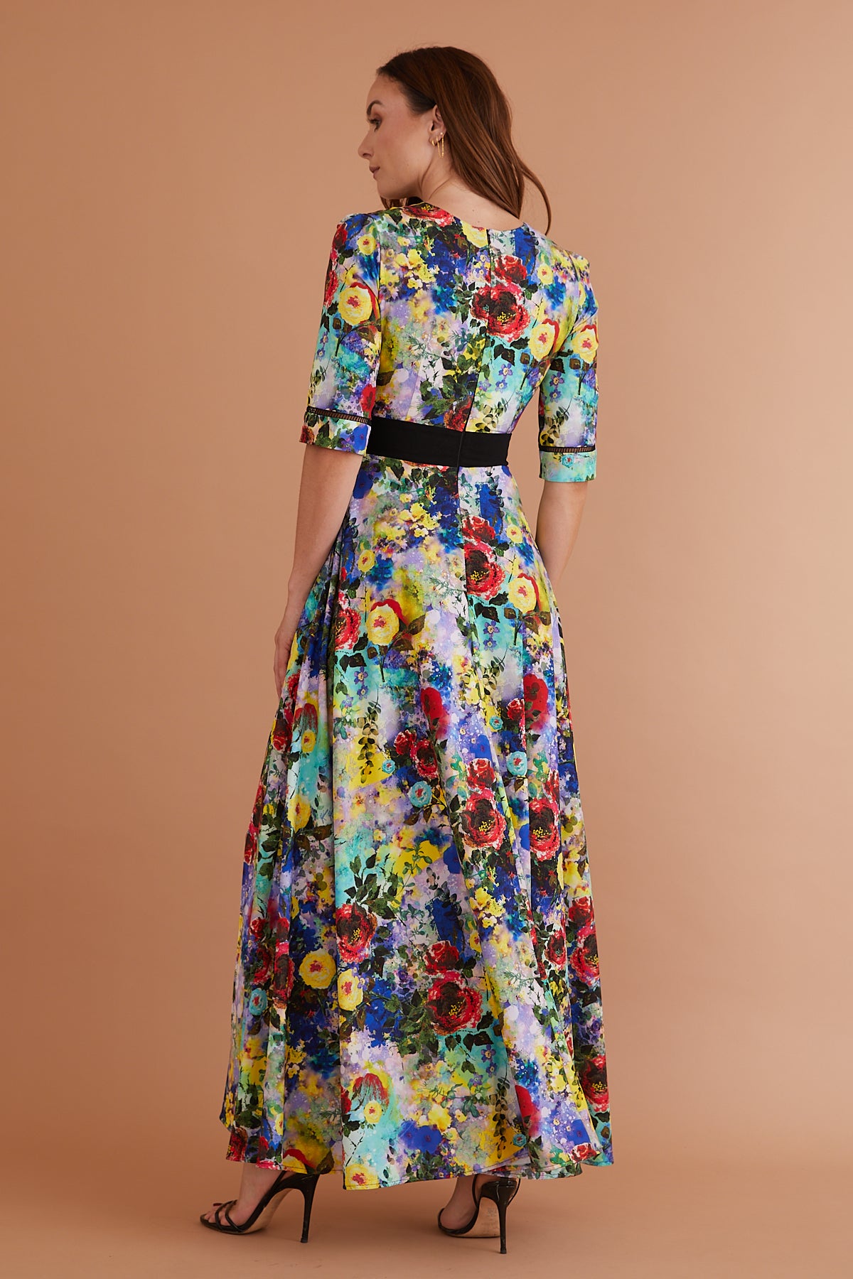 Stella Maxi Dress Brushstroke Blooms