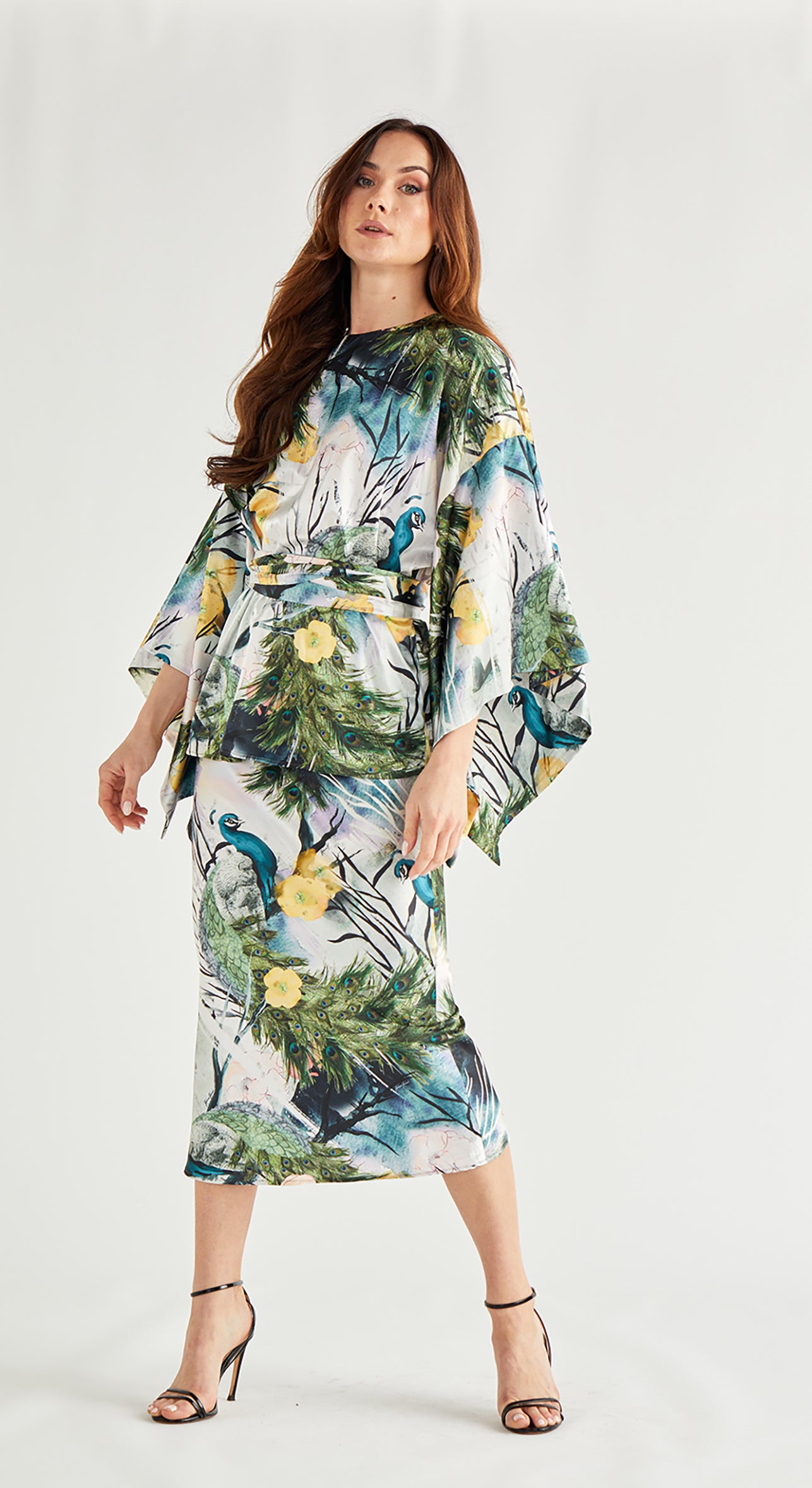 Layla Top and Skirt Set Peacock