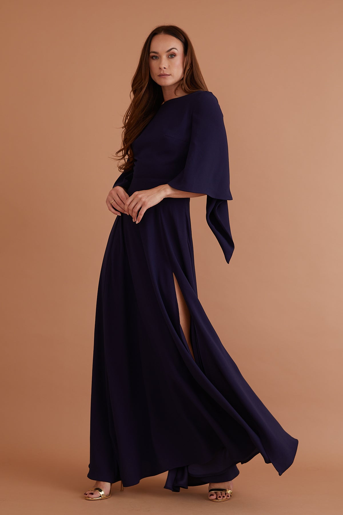 Esme Maxi Dress Navy Crepe