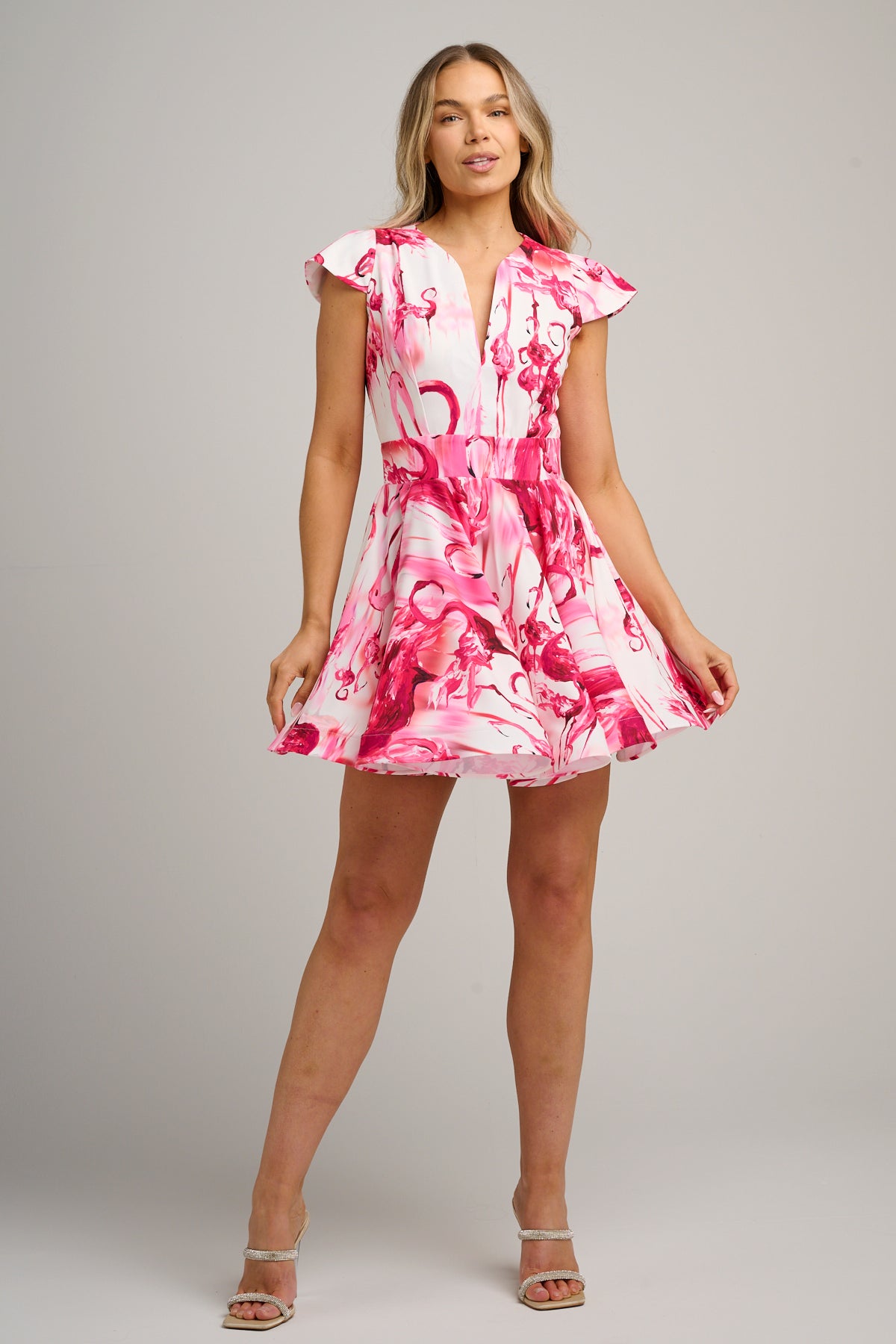 Kai Mini Dress Raspberry Flamingo