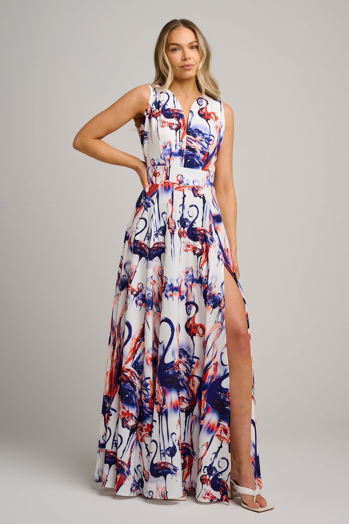 Zara Maxi Dress Flamingo