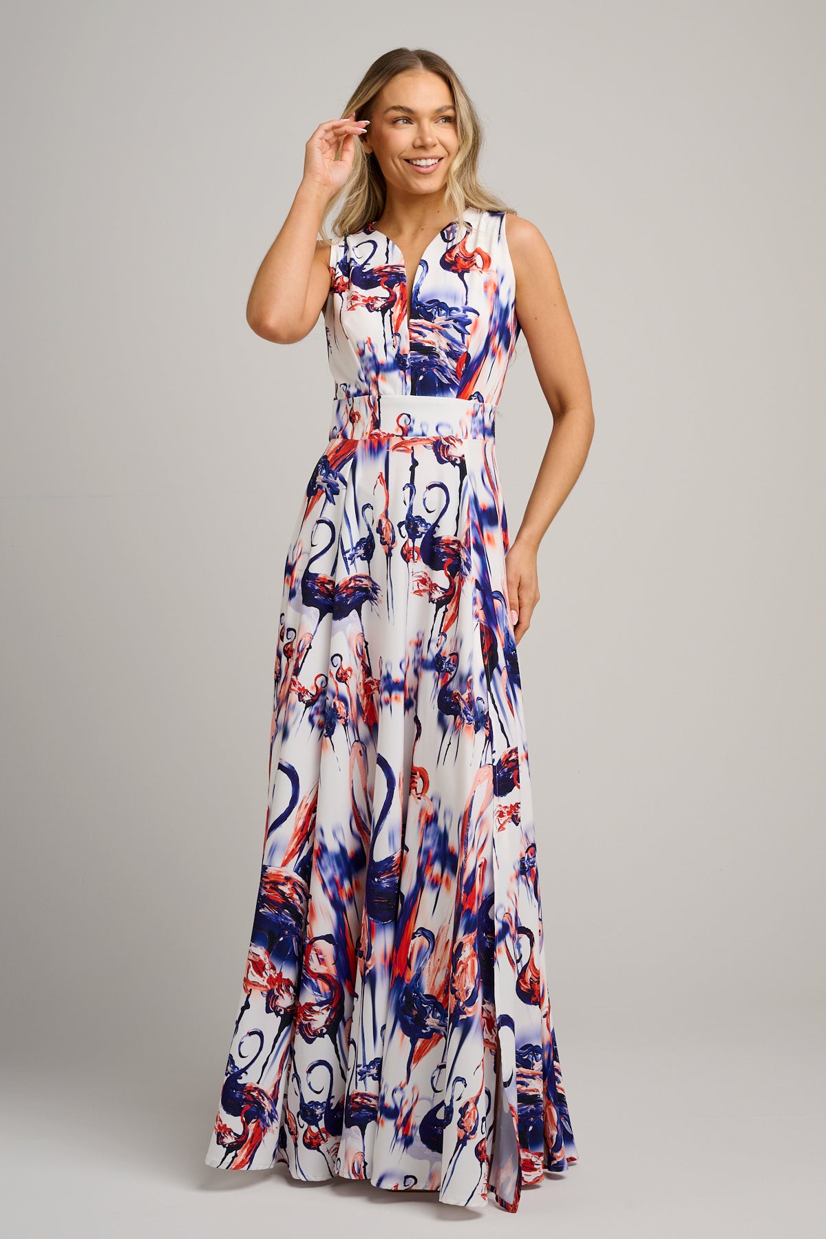 Zara Maxi Dress Flamingo