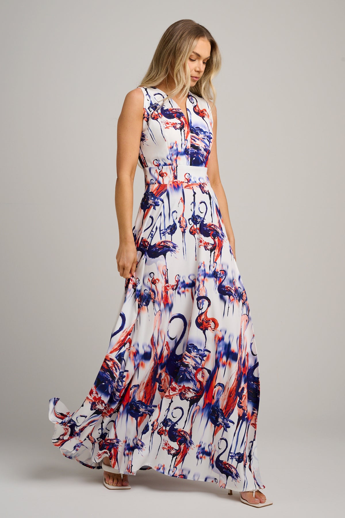 Zara Maxi Dress Flamingo