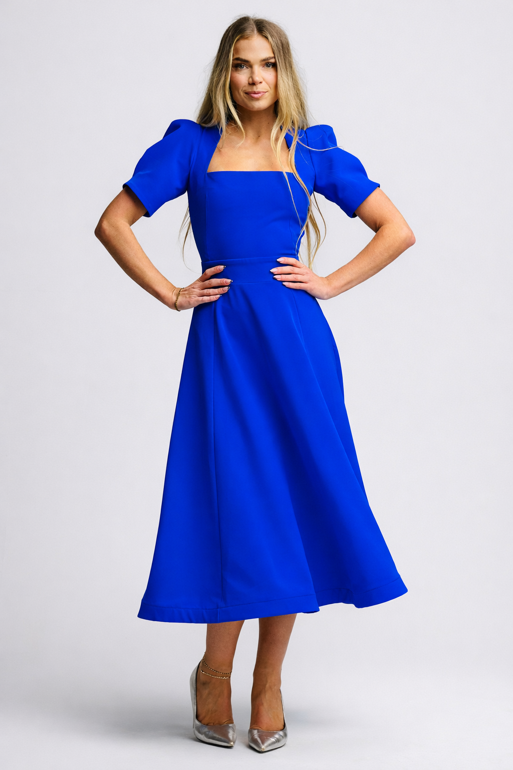Rosie Galaxy Midi Electric Blue