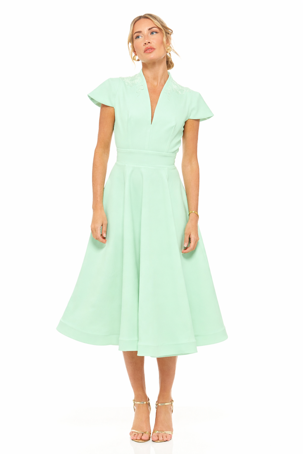 Daisy Midi Dress Mint Ice