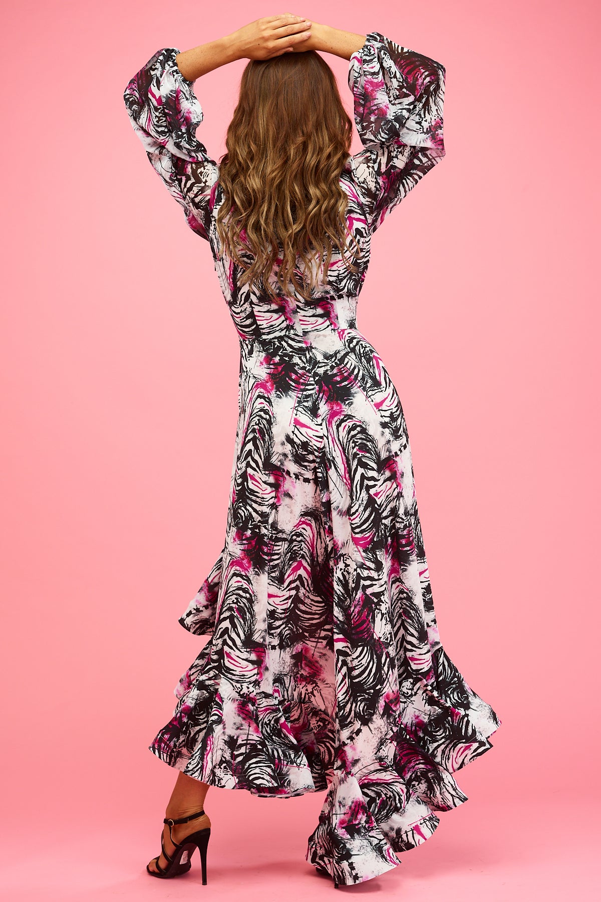 Arabella Maxi Dress Raspberry Tiger